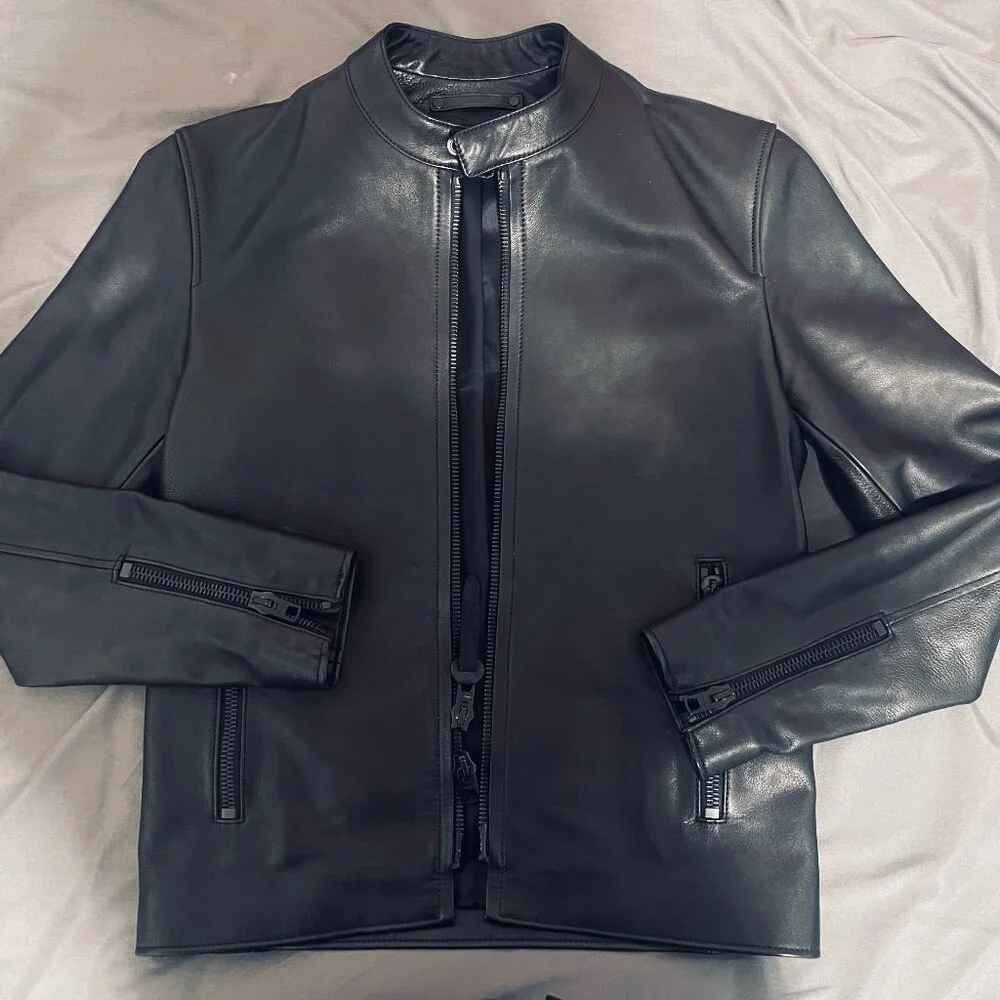 Coach 85899 BLK Cow Leather jacket XS black MSRP $1000 - Picture 9 of 9